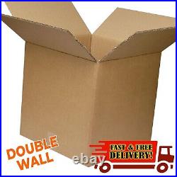40 X-LARGE DOUBLE WALL REMOVAL CARDBOARD BOXES 18x18x12 STRONG