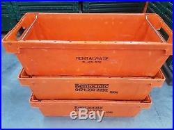 40 x Large 130L H/Duty Stacking Plastic House Removal Moving Storage Box Crates