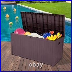 430 Litre Outdoor Storage Box Garden Patio Plastic Chest Lid Container Multibox