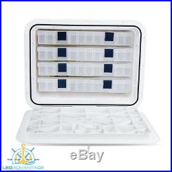 435MM x 335MM BOAT WHITE LARGE WHITE INNOVATIVE TACKLE STORAGE BOX + 4 TRAYS