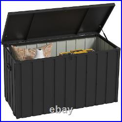 450L Large Plastic Outdoor Garden Storage Box Patio Utility Chest WaterResistant