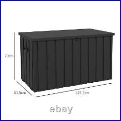 450L Large Plastic Outdoor Garden Storage Box Patio Utility Chest WaterResistant