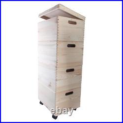 4 Tier Large Wooden Stackable Storage Boxes 40 x 30 x 99 cm Decorative Pine