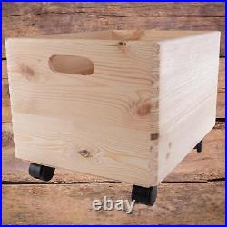 4 Tier Large Wooden Stackable Storage Boxes 40 x 30 x 99 cm Decorative Pine