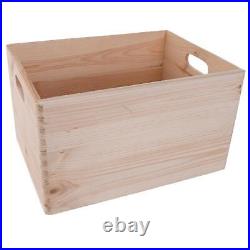 4 Tier Large Wooden Stackable Storage Boxes 40 x 30 x 99 cm Decorative Pine