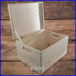 4 Tier Large Wooden Stackable Storage Boxes 40 x 30 x 99 cm Decorative Pine