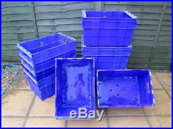 50 Heavy Duty Large 80L Stackable Plastic Storage Crates, Removal Packing Boxes