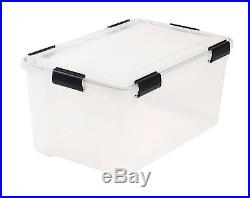 50 Litre Large Weathertight Airtight Clear Plastic Damp Area Dry Storage Box