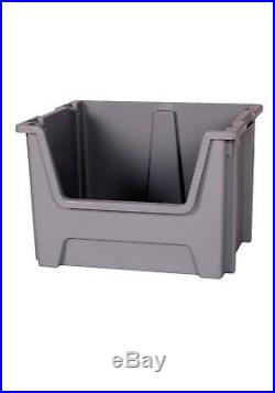 50 Litre Stacking BIG Plastic Open Fronted Recycling Plastic Storage Box Bins