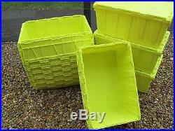 50 X Large Boxes, Removal Packing Storage Crate, Tote Box, Container, Stackable