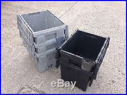 50 large plastic storage boxes tote boxes containers car parts toys shed storage