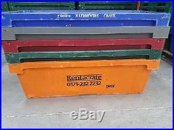 50 x Large 130L H/Duty Stacking Plastic House Removal Moving Storage Box Crates