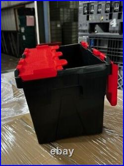 50 x New Heavy Duty Storage boxes with attached lid 400 x 300 x 306mm