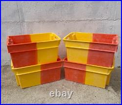 50 x Solid Plastic Stack & Nest Euro Boxes Storage Tote 600 x 400 x 300mm