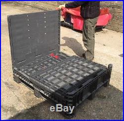 5 Folding Large Pallet stackable container crates 1200 x 1000 Heavy duty