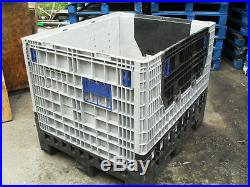 5 X large plastic collapsible pallet boxes magnum crates storage