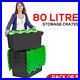 5_x_LARGE_Plastic_Crates_Storage_Box_Containers_80L_Black_Body_with_Green_Lid_01_yof