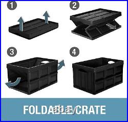 5x-62L Collapsible Storage Bins-Folding Plastic Stackable Utility Crates LIVARNO