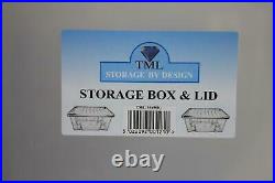 5x TML 50 Litre Strong Large Clear Plastic Container Storage Boxes BPA Free NEW