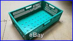600 60x40cm Folding Stack Crates Commercial Food Grade Tough Strong bulk job lot