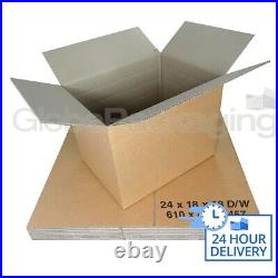 60 X-LARGE DOUBLE WALL CARTONS BOXES 24x18x18 REMOVAL