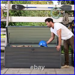 650L Outdoor Garden Storage Box Utility Chest Cushion Shed Waterproof Outside