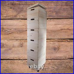 6 Tier Large Wooden Stackable Storage Boxes 40 x 30 x 147 cm Decorative Pine