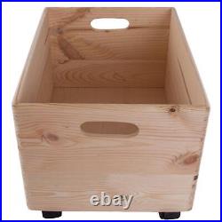6 Tier Large Wooden Stackable Storage Boxes 40 x 30 x 147 cm Decorative Pine