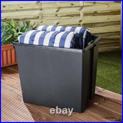 6 x 92L Black Storage Box With Lid Heavy Duty Recycled Plastic Home Garage