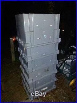 6 x Euro Container Pallet Storage Box Grey large crate