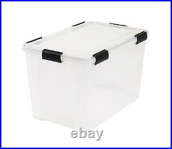 70 Litre XL Weathertight Airtight Clear Plastic Damp Area Dry Storage Boxes