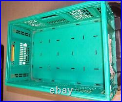 70 Sturdy PLASTIC Folding Storage Crates 60X40X23CM / 5.0cm