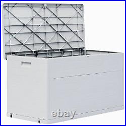 750L Grey Garden Storage Outdoor Box Plastic Utility Chest Unit Box Waterproof