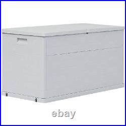 750L Grey Garden Storage Outdoor Box Plastic Utility Chest Unit Box Waterproof