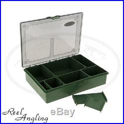 7+1 Carp Coarse Fishing Box Black & Hair Rig Board Large Tackle Box Storage Ngt