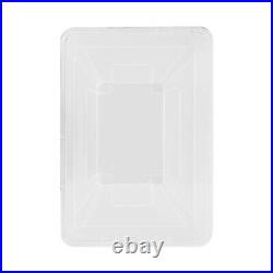 80l Plastic Storage Boxes Clip On LID Transparent Clear LID Home Storage