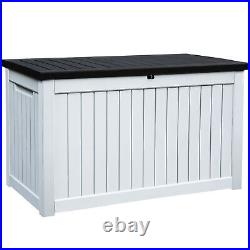 870L Extra Large Outdoor Garden Tool Storage Box Patio Utility Deck Container