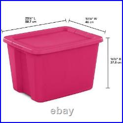 8 Storage Containers-18 Gallon Home Organization Stacking Tote Boxes with Lids
