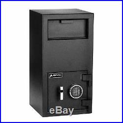 AdirOffice Black Steel 27 in. Home Business Mountable Cash Drop Box Storage Safe