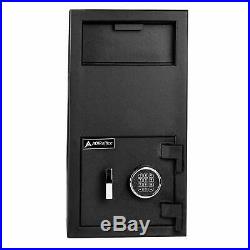 AdirOffice Black Steel 27 in. Home Business Mountable Cash Drop Box Storage Safe