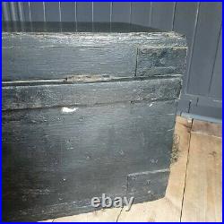 Antique Carpenters Tool Chest Vintage Wooden Storage Box With Tools Extra Large