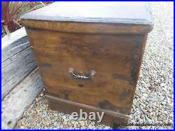 Antique French Large Wooden Chest Blanket Toy Box Storage Ref T21/242