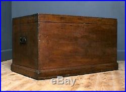 Attractive Large Antique Victorian Pine Kist Chest Storage Trunk Blanket Toy Box
