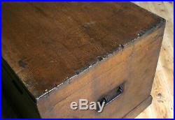 Attractive Large Antique Victorian Pine Kist Chest Storage Trunk Blanket Toy Box