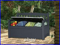 BEAUTIFUL Keter Bench 265L Outdoor Storage Box Garden Furniture Weatherproof