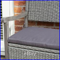 BEAUTIFUL Rattan Storage Bench 150L Garden Outdoor Organizer Furniture Seat