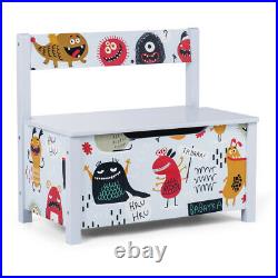 Baby Vivo Large Toy Storage Chest Childrens Wooden Box Kids Bench Stool Toy