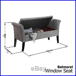 Balmoral Window Seat Ottoman Storage Box Large Blanket Box Bench Footstool