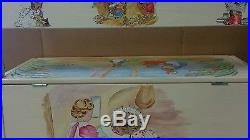 Beatrix potter hand painted Childrens toy box Large Book Clothes Storage Chest