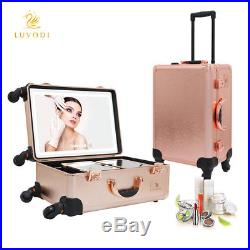 Beautify Large Vanity Make Up Mirror Beauty Box Cosmetics Storage Lockable Case